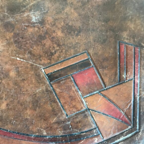 Antique Genuine 1920s Leather Handbag - Picture 6 of 8